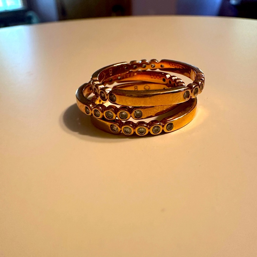 Kate Spade Rose Gold Ring Stack - image 1